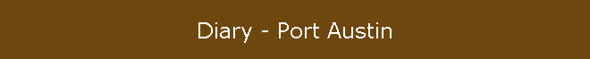Diary - Port Austin
