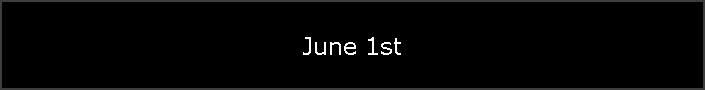 June 1st
