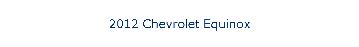 2012 Chevrolet Equinox