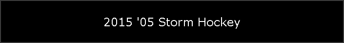 2015 '05 Storm Hockey
