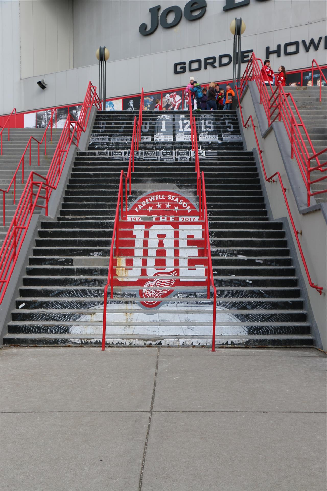 The Gordie Howe entrance of the Joe Louis Arena is seen in Detroit